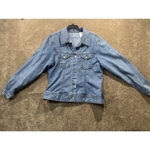 Wrangler Blues Women's Denim Jacket - XL - Button Up Western